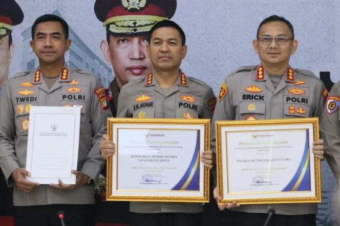 
					Kapolrestro Tangerang Kota Terima Penghargaan Ombudsman Atas Pelayanan Publik yang Humanis Serta Presisi