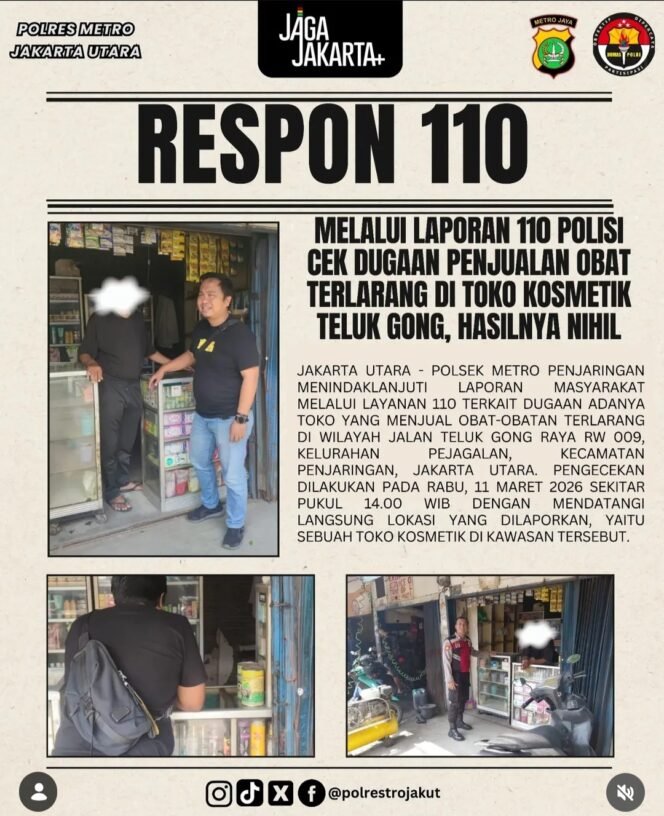 
					Polisi Cek Dugaan Penjualan Obat Terlarang di Toko Kosmetik Teluk Gong, Hasil Pemeriksaan Nihil
