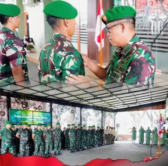 
					Kenaikan Pangkat 16 Prajurit Dipimpin Kasrem 052/Wkr Kolonel Inf Sudiatna S.I.P