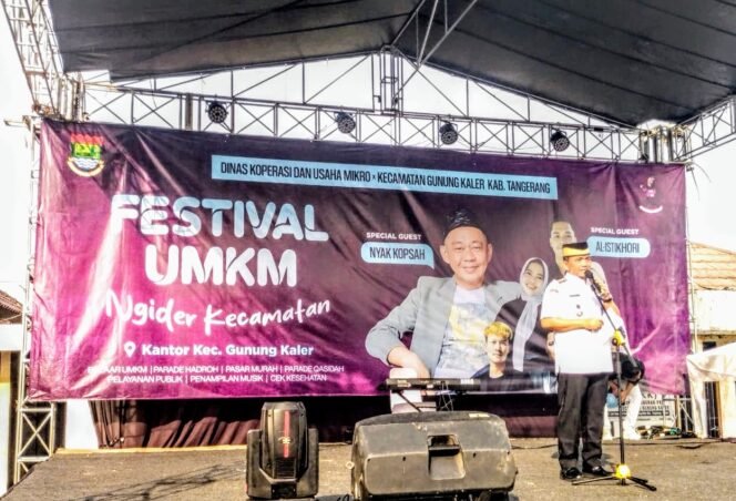 
					Festival UMKM Ngider Dongkrak Ekonomi Lokal, HUT ke-20 Kecamatan Gunung Kaler Resmi Dimulai