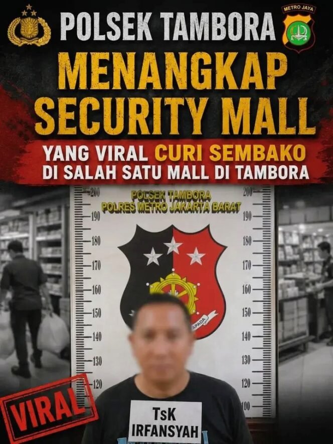 
					Satpam Mal di Tambora Diduga Curi Sembako Rp.70 Juta 
