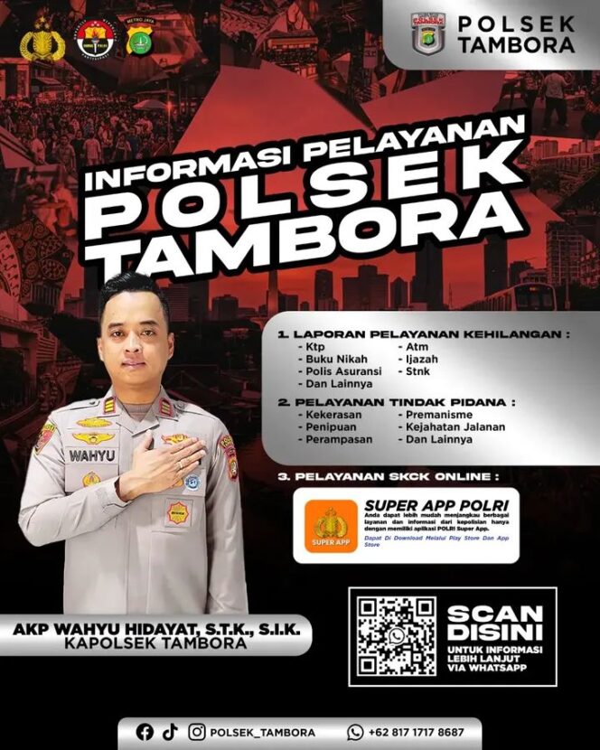 
					INFORMASI PELAYANAN POLSEK TAMBORA