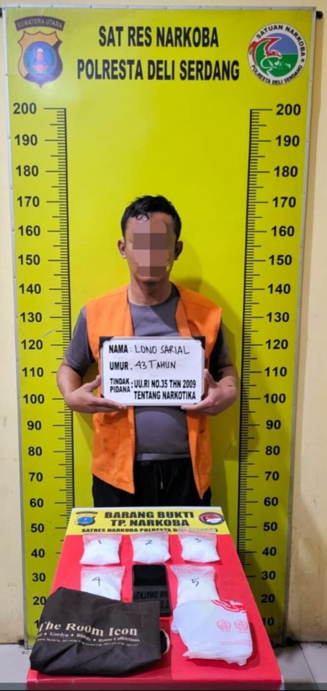 
					Komitmen Berantas Narkoba, Polresta Deli Serdang Tangkap Pengedar di Desa