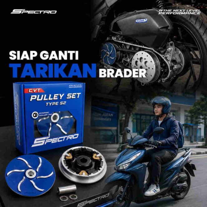 
					SPECTRO Hadirkan Pulley Set Type S2 untuk Akselerasi Motor Matic Lebih Responsif