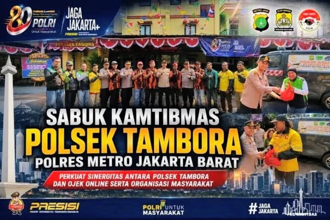 
					Polsek Tambora Perkuat Sinergi Kamtibmas Lewat Pembagian Sembako
