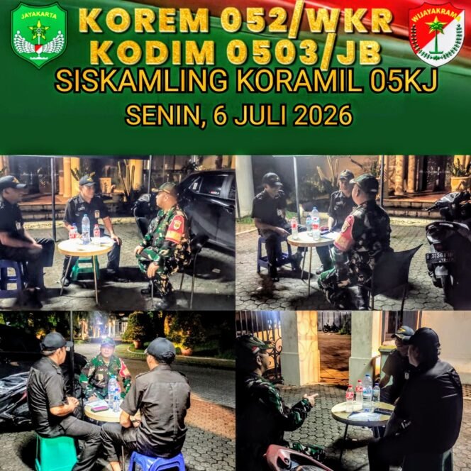 
					Babinsa Koramil Kebon Jeruk Perkuat Sinergi Siskamling, Dorong Kewaspadaan Warga Jaga Keamanan Lingkungan