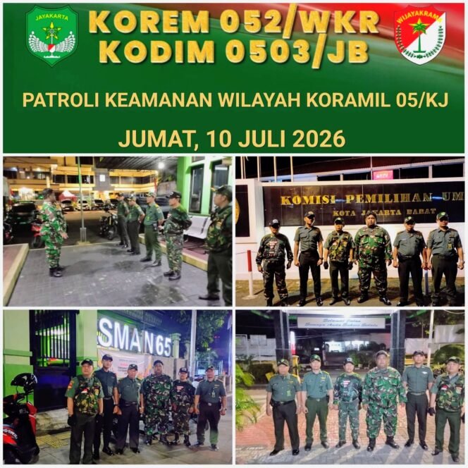 
					Patroli Malam Koramil 05/KJ Perkuat Antisipasi Gangguan Kamtibmas