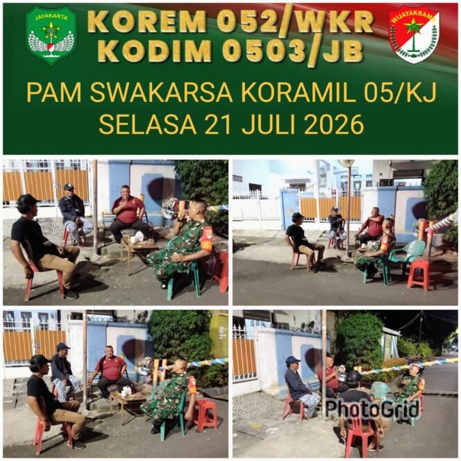
					Edukasi Siskamling, Babinsa Koramil 05/Kebon Jeruk Perkuat Kewaspadaan Warga Jaga Keamanan Lingkungan