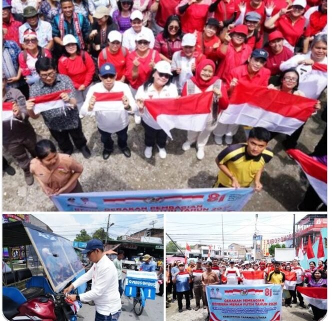 
					Pemkab Tapanuli Utara Bagikan 1.814 Bendera, Perkuat Nasionalisme Jelang HUT Ke-81 RI