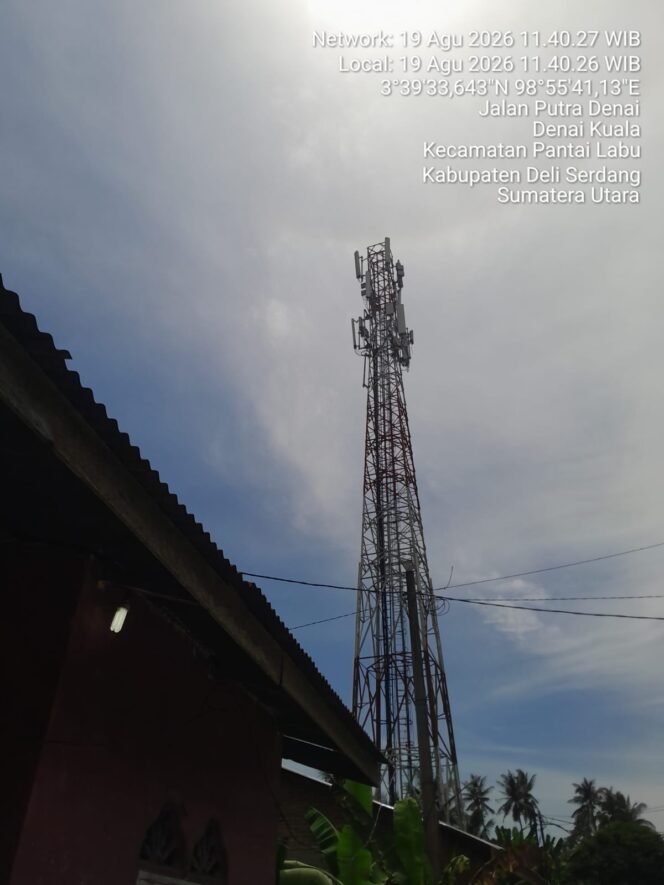 
					Dua Tower BTS Milik Daya Mitra Telekomunikasi di Pantai Labu Deli Serdang Diduga Ilegal Tanpa Izin PBG