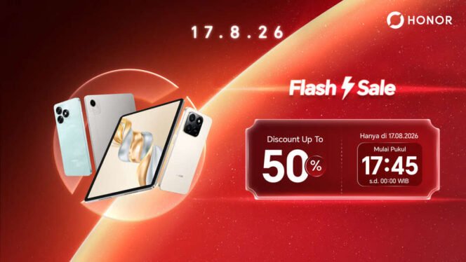 
					Rayakan HUT RI ke-81 Bersama HONOR, Nikmati Flash Sale Diskon Hingga 50%