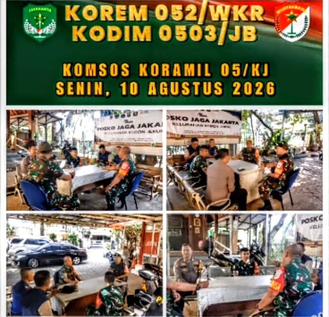 
					Komsos Koramil 05/Kebon Jeruk Perkuat Koordinasi Jelang Panggung Hiburan HUT RI ke-81