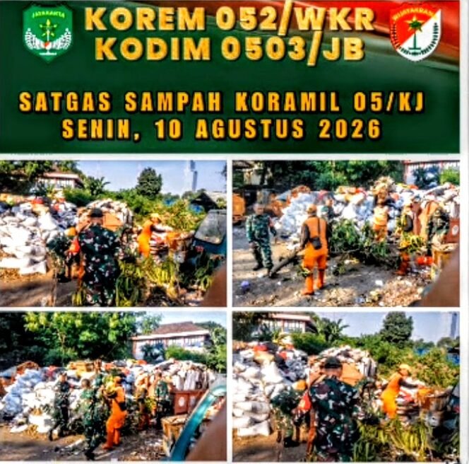 
					Satgas Sampah Koramil 05/Kebon Jeruk Perkuat Penanganan Sampah Berbasis Kolaborasi