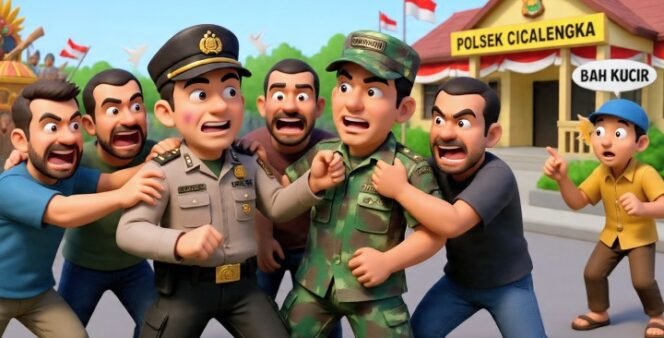 
					Kapolsek dan Danramil Dipukul Saat Lerai Keributan, Polresta Bandung Ringkus Terduga Pelaku