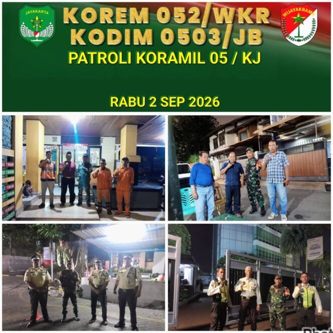 
					Patroli Koramil 05/Kebon Jeruk Perkuat Antisipasi Tawuran dan Kejahatan Jalanan