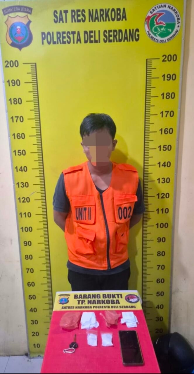 
					Simpan Sabu 27,39 Gram dalam Balutan Tisu, Pria Asal Sergai Diciduk Sat Narkoba Polresta Deli Serdang