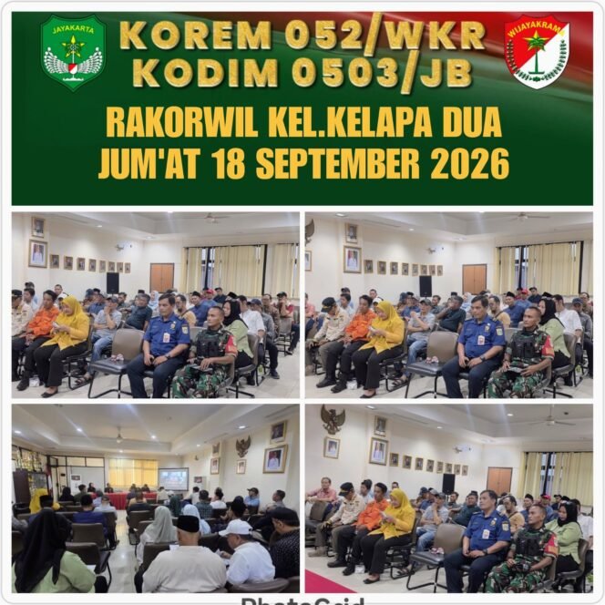 
					Rakorwil Kelapa Dua Soroti Sanitasi dan Administrasi Warga