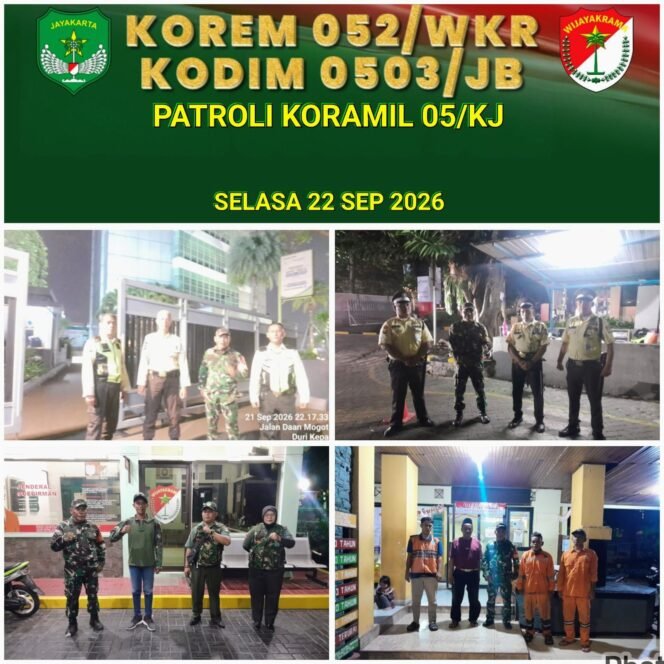 
					Koramil 05/Kebun Jeruk Melalui Babinsa Perkuat Siskamling