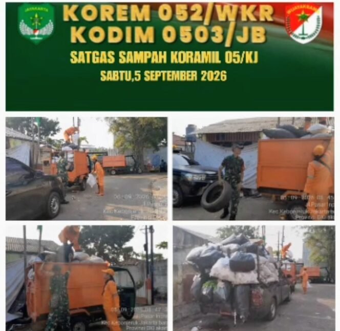 
					Satgas Sampah Koramil Kebon Jeruk Tangani Darurat Sampah di Sukabumi Selatan