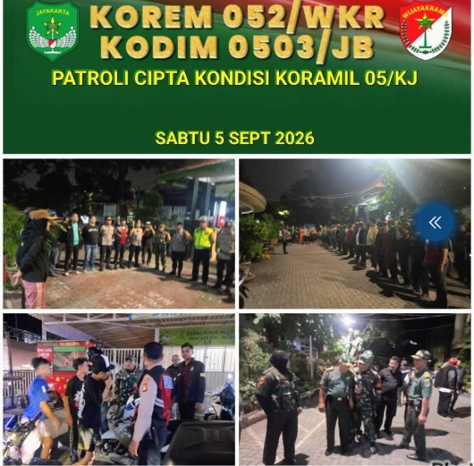 
					Cipta Kondisi Koramil 05 Kebun Jeruk Bersama Tiga Pilar, Duri Kepa Dijaga