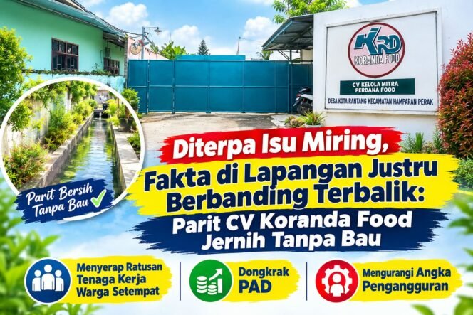 
					Diterpa Isu Pencemaran, Fakta di Lapangan Justru Berbanding Terbalik: Parit CV Koranda Food Jernih Tanpa Bau