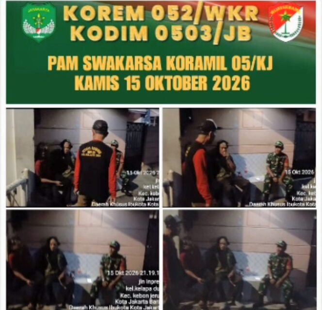 
					Koramil 05/KJ Melalui Babinsa Kelapa Dua Ajak Warga Sadar Siskamling